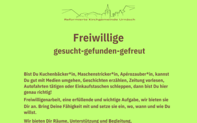 Freiwillige gesucht-gefunden-gefreut